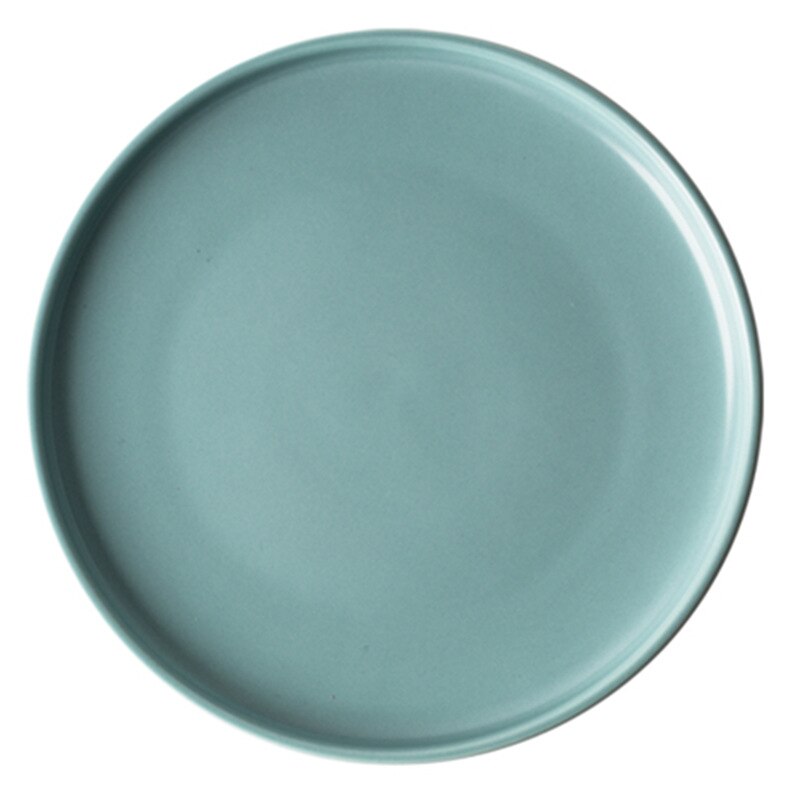 Original Nordic Ceramic food dish plate household pottery dish salad platter dish dinnerware Simple Easy To Clean: Navy / 6 Inches