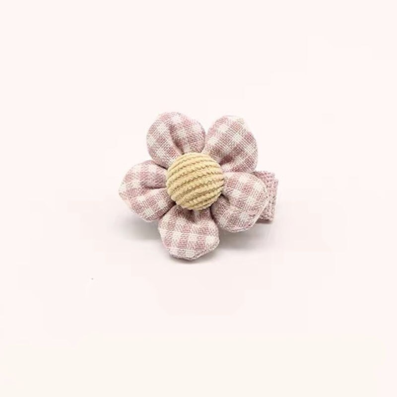 Bebê clipes de cabelo pinos para crianças kawaii pequenas flores da criança do bebê meninas xadrez acessórios para o cabelo conjunto criança barrettes bb clipe arco: 13