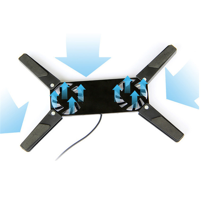 Laptop Cooler 2 USB Ports 6 Cooling Fans Laptop Cooling Pad For Dell 12 13 14 15 G3 17 R5 13z 14R 14z 15R 17R 7285 3420 1440