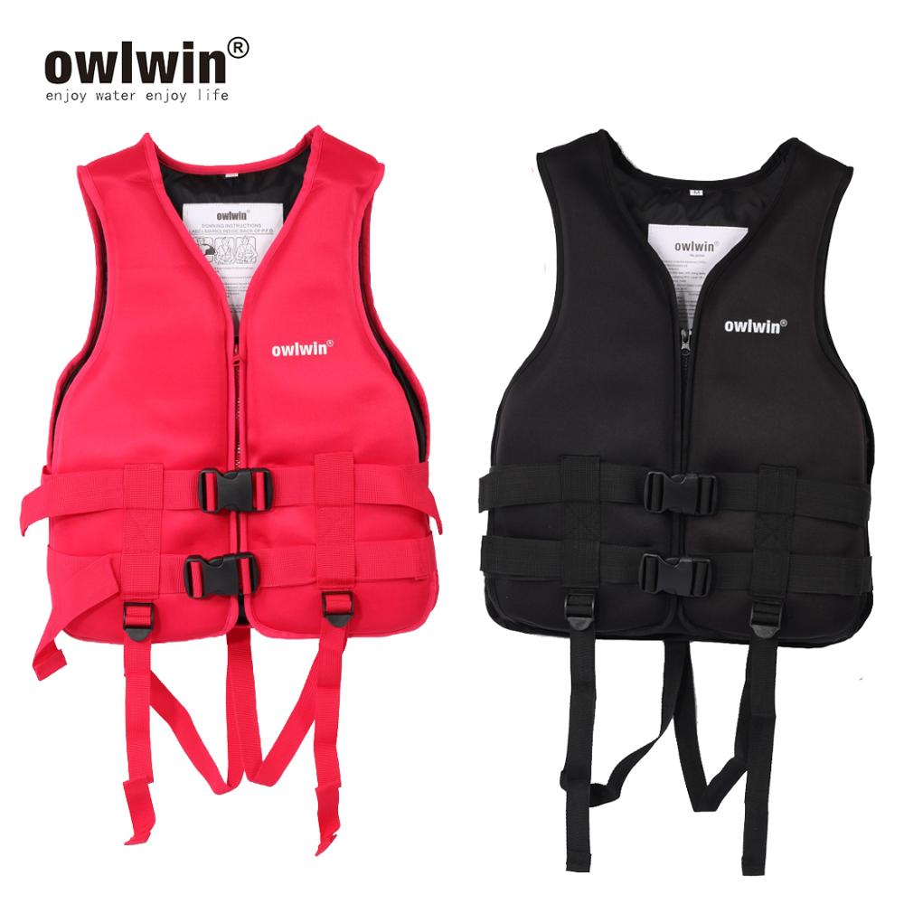 owlwin Adult Children Life Vest Jacket Swimming Boating Skiing Driving Ski Vests with Pipe Water Sports Man life Jacket