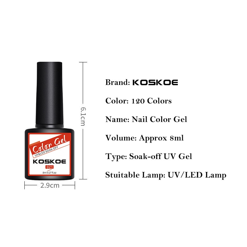 Koskoe neglesæt gel lak sæt kit 8/10/12/14/16 uv led farve gel negle lak kit med negle lampe negle kunst dekorations værktøj