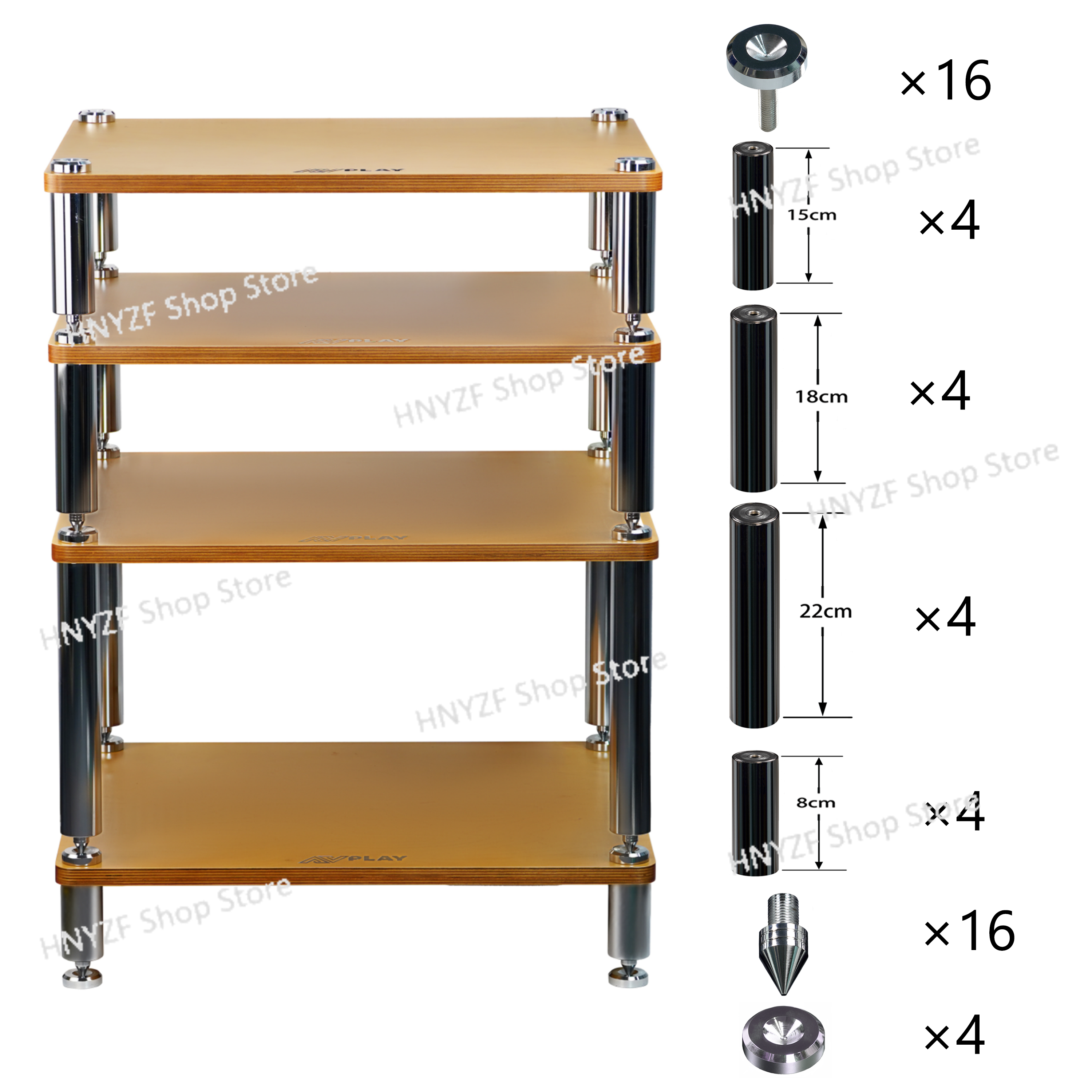 Rack Accessories Power Amplifier Rack Cabinet Machine Stainless Steel Shock Absorber Nail Column Legs