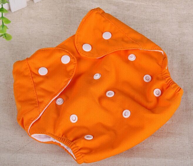 8pc/Lot Baby Adjustable Diapers/Children Cloth Diaper/Reusable Nappies/Training Pants/Washable/Free Sizebtrx0009: orange