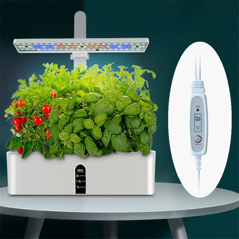Hydroponique pour systèmes de culture hydroponique domestique, avec lumière de croissance Led, Machine de plantation intelligente Non toxique et sans sol, jardinage intérieur