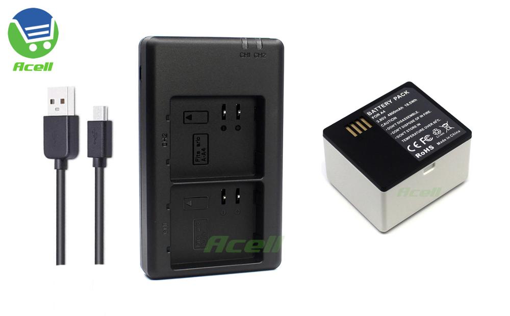 A4 Battery + Dual-Channel Charger for Arlo Ultra / Arlo Ultra 2 / Arlo Pro 3 Spotlight Camera Replace A-4a VMA5400C: 1Battery 1Bi-Charger