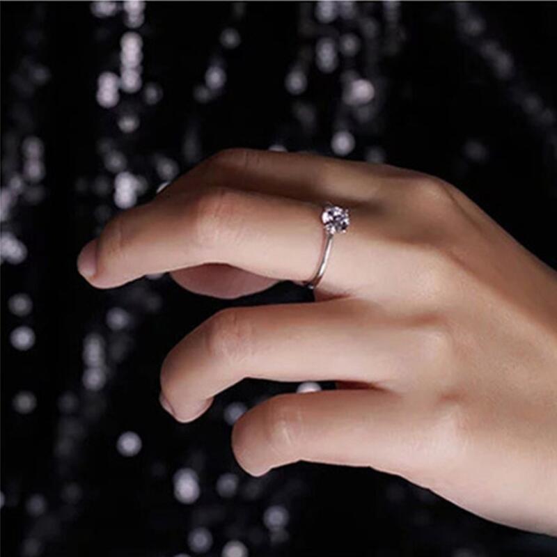 Eenvoudige Zirkoon Crystal Paar Ringen Voor Liefhebbers Engagement Wedding Band Mode-sieraden Accessoires Valentijnsdag Aanwezig: Female Ring