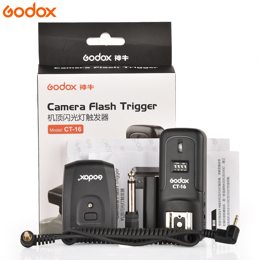 Godox CT-16 16 Kanalen Draadloze Radio Flash Speedlite Trigger Zender + 2x Ontvanger Set Voor Canon Nikon Pentax Studio Flash