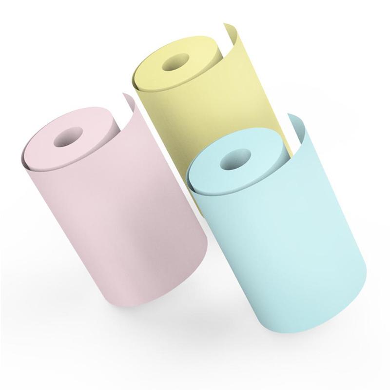 3 Rolls/5 Rolls 57*30mm Color Printer Paper Printing Thermal Paper Self-drying For Peripage Paper Film N6G6