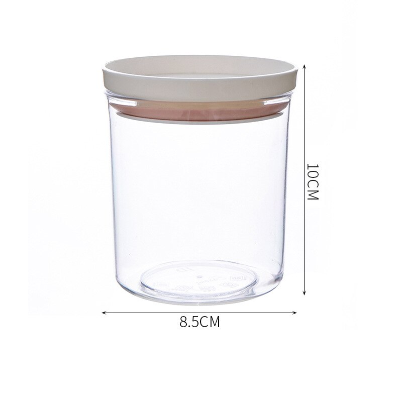 Keuken Voedsel Opslagtank Plastic Transparant Bus Multigrain Container Koelkast Vers Houden Doos Verzegelde Blikken Met Deksels: Pink 350ML