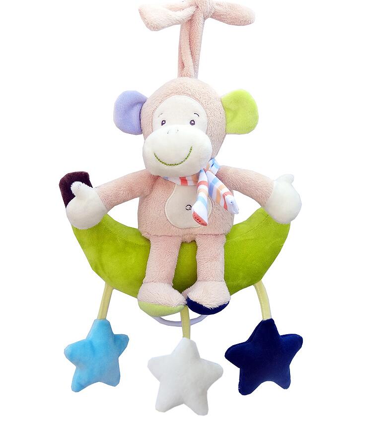Babyspeelgoed rammelaars kinderen zacht pluchen speelgoed dierenclip bed hangende bellen uurwerk muziekdoos voor kinderwagen 40%  stuks
