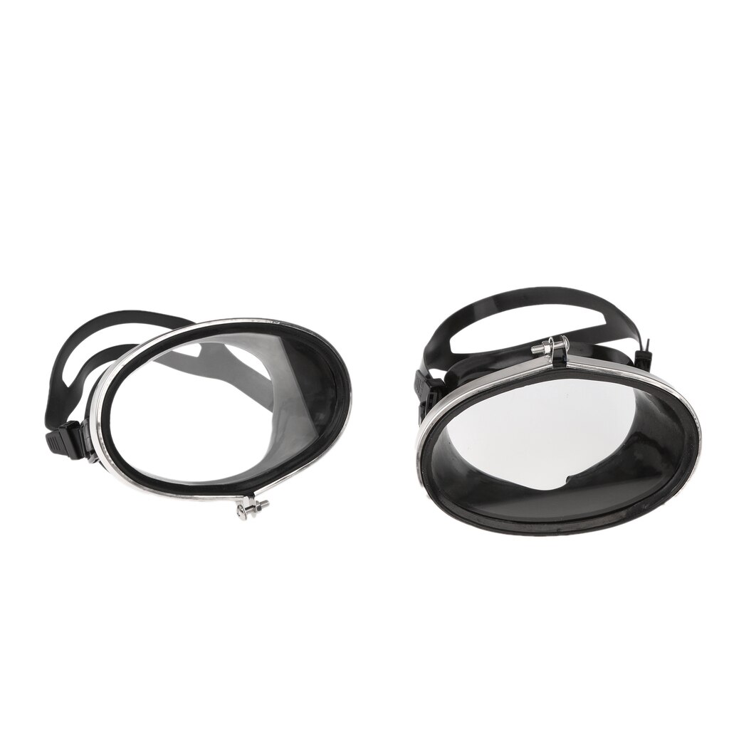 2 Sets Aqualung SCUBA Dive Mask Goggle Spearfishing Snorkel Mirror Black
