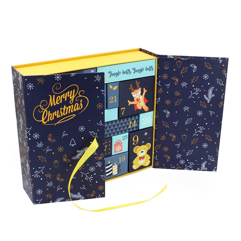 Diy Paper Advent Calendar Box 24 Drawers Cabinet Toy for Girl Boy Friend Decorative Ornaments Christmas Countdown: Default Title