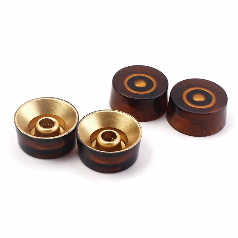 4 Stuks Ronde Gitaar Knoppen Speed Volume Tone Control Knoppen Rotary Knoppen Voor Elektrische Gitaar Onderdelen Vervanging