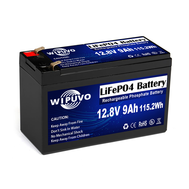 Batería LiFePO4 12V 9Ah 10Ah con batería de litio BMS 12,8V LiFePO4: Morado
