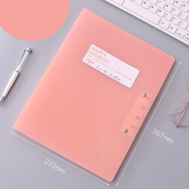 A3 Portable Manager File Bag Storage of Documents Kawaii A4 Test Papers Folder Korea Stationery For School Office Supplies: Pink