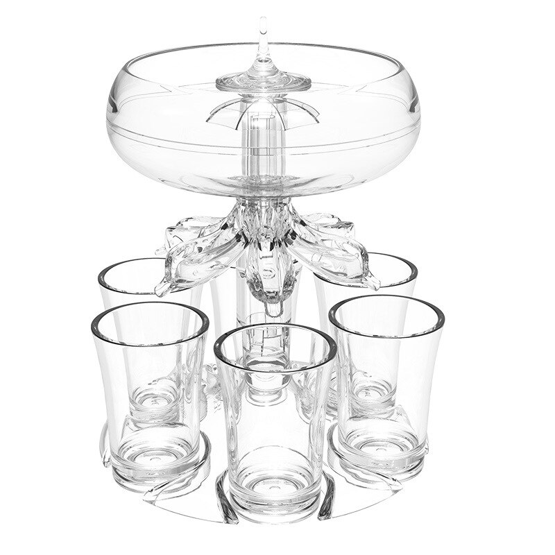 2022 6 Cups White Wine Red Wine Dispenser Wine Rack Whiskey Beer Dispenser Bar Home Party Drinking Tool Accessories: Ordinary transparent
