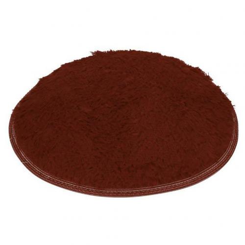 40cm rond salle de bain chambre polaire doux anti-dérapant tapis de sol tapis décor à la maison: Coffee