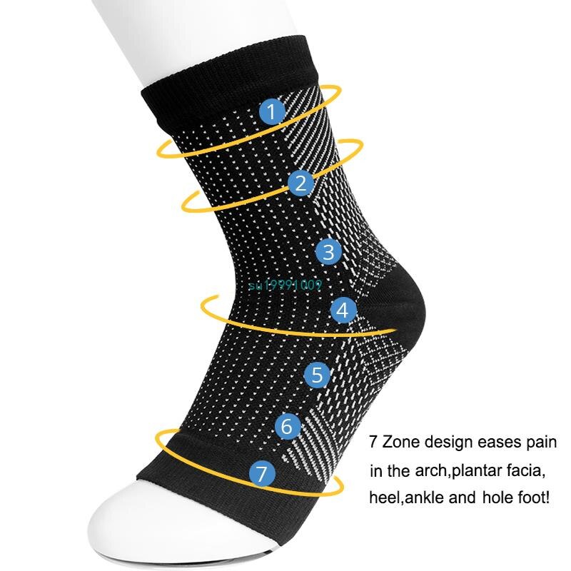 1Pcx cheville pied élastique Compression enveloppement manchon pansement orthèse soutien Protection Sport soulagement douleur pied Sport accessoires # ED