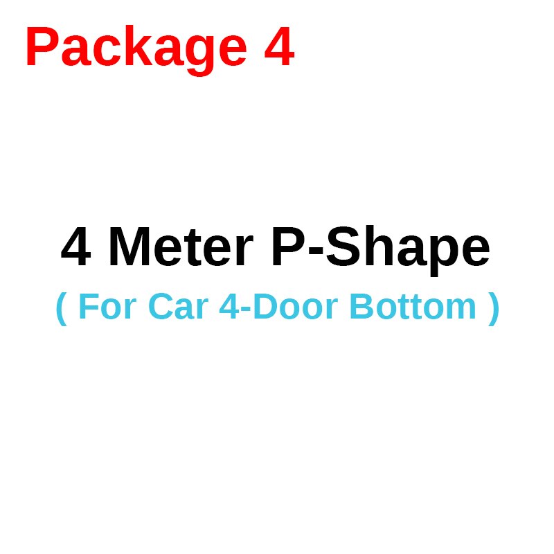 Cawanerl auto sedan achterklep deur motorkap kofferbak afdichting afdichtingsstrip rubberen tochtstrip geluidsisolatie auto afdichtingsstrip randafwerking: Pakket 4