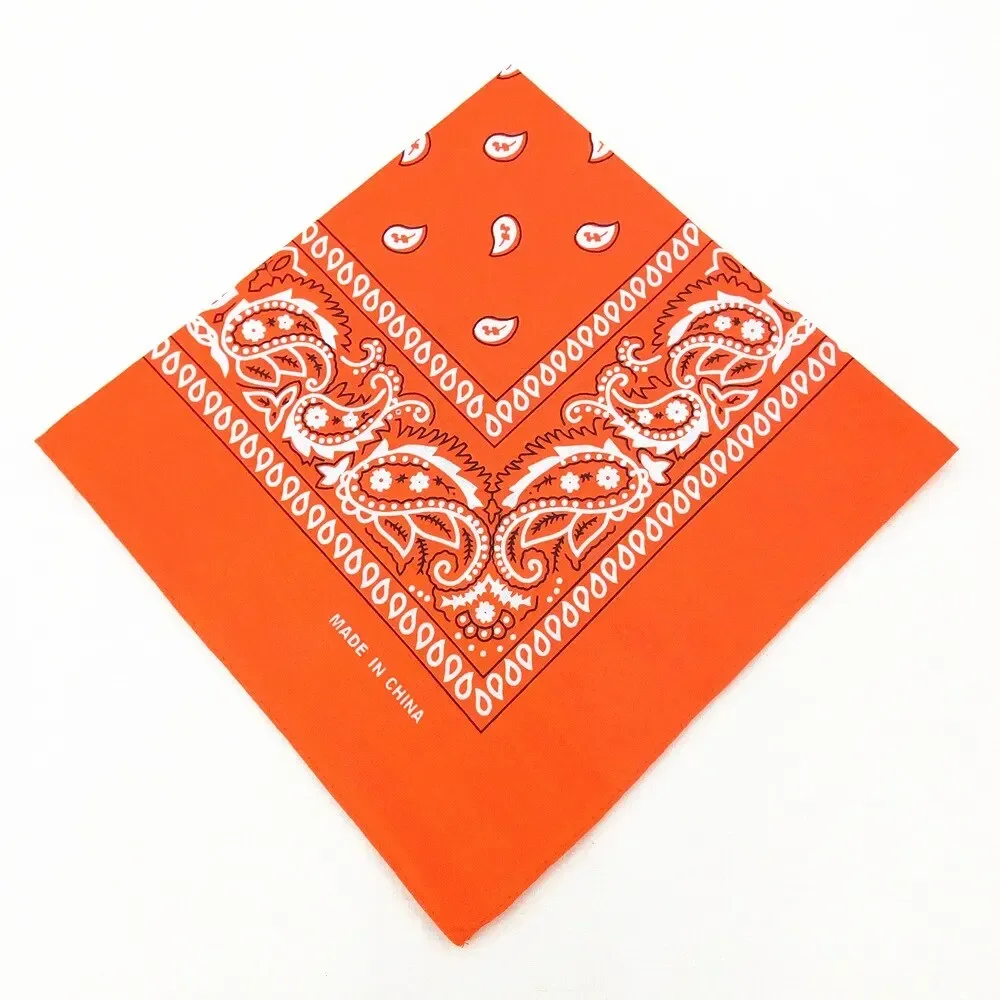 Bohemien drucken Bandana Paisley aufbringen Stirnbänder Hiphop Kopftuch draussen unisex Stirnband Handgelenkbandagen Gesichtsmaske Taschentuch: Gelb