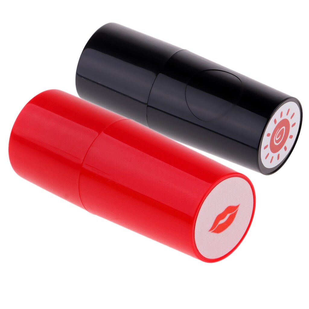 Sæt  of 2 farvefast hurtigtørrende golfboldstempel stempler markør indtryk segl golfspiller klub souvenir: Sol og læber