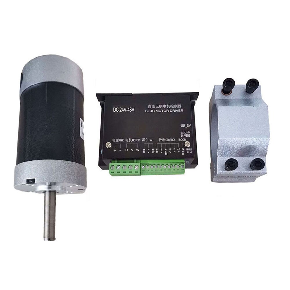 200W/0.2KW/Optische As Borstelloze Dc Spindel Motor + 55Mm Klem Withscrews + 48VDC Stappenmotor driver + 48VDC4.2A Voeding: Package5