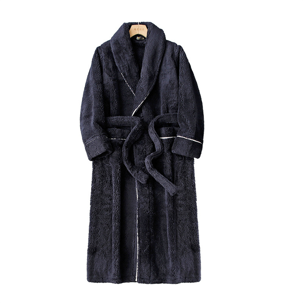 Flanell nattøy høst vinter varm nattkjole morgenkåpe langermet belte korall fløyel loungewear morgenkåpe