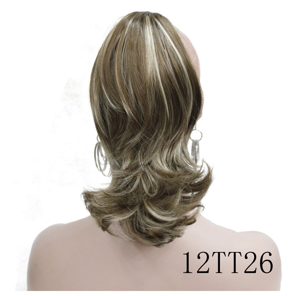 Strong Beauty 12" Natural curly Dual Use Claw Jaw Pony tail Clip In Synthetic Ponytail Hair Extension: 12TT26