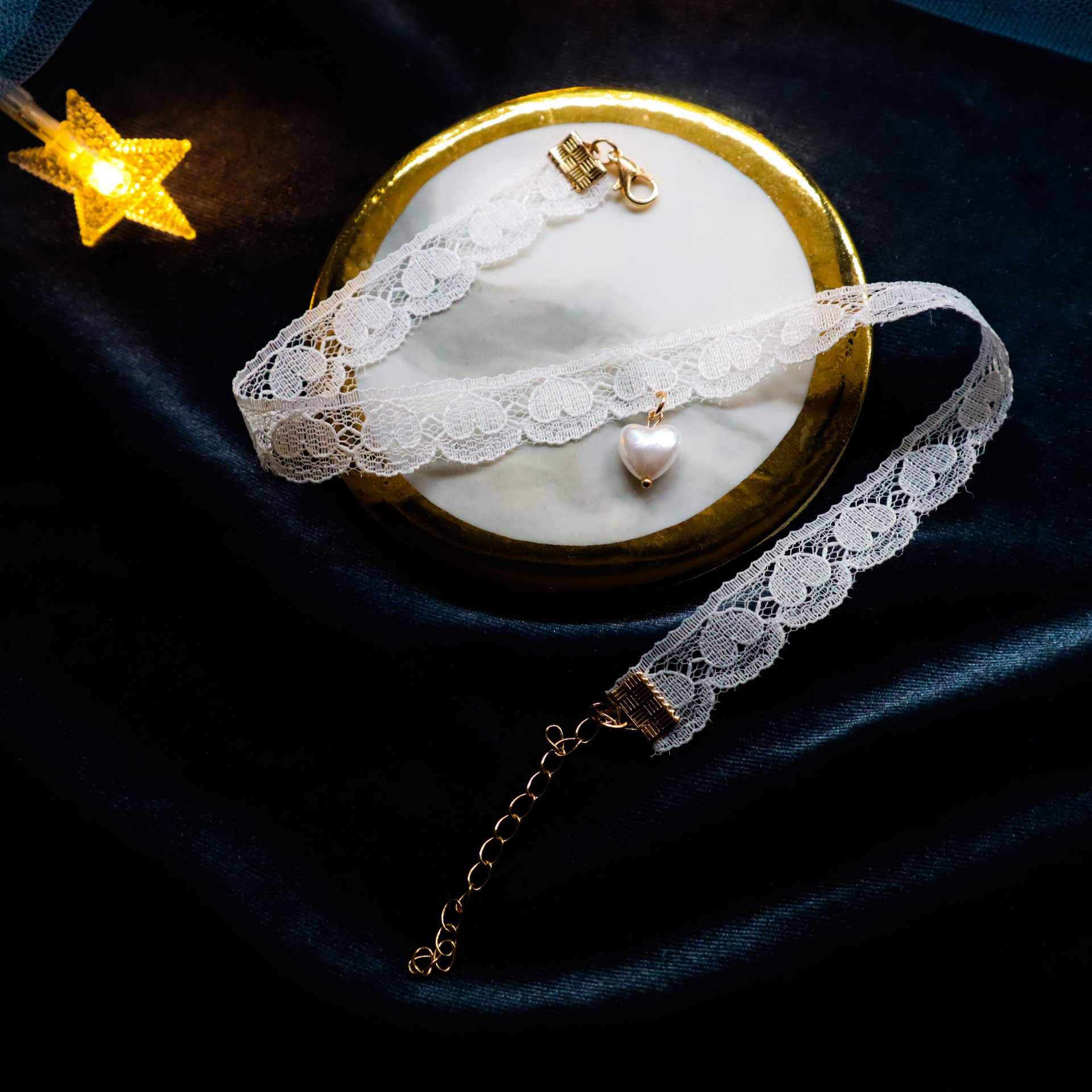 Lace Fairy Clavicle Choker Necklaces Bridal Pendant Jewelry For Women Wedding