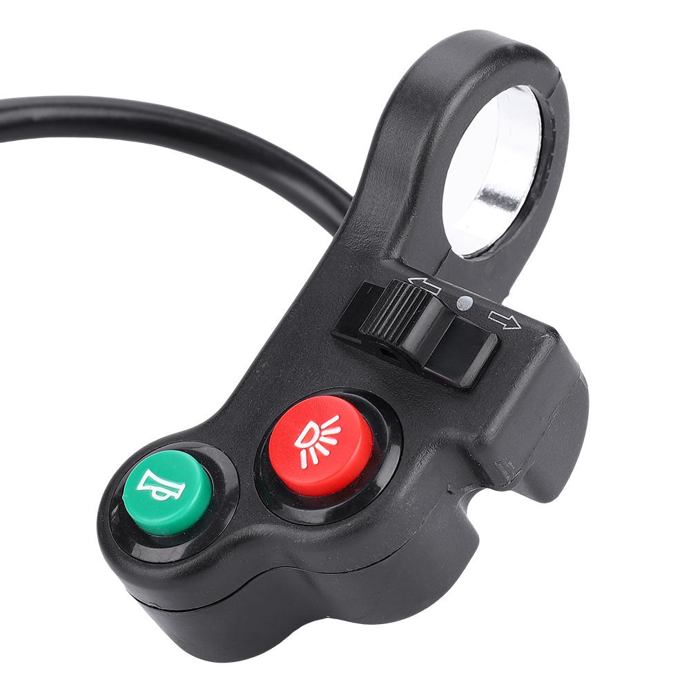 3 in 1 frontlys hornknapkontakt elcykel hovedlyskontakt horn blinklys til e-cykel scooter motorcykel
