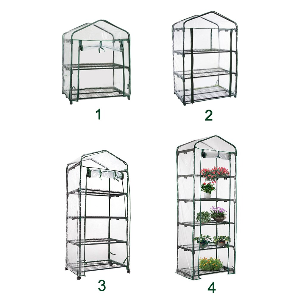 Balconies Outdoor Waterproof Easy Use Portable Garden Supplies Clear PVC Mini Greenhouse Cover Warm Walk-in Reusable Replacement