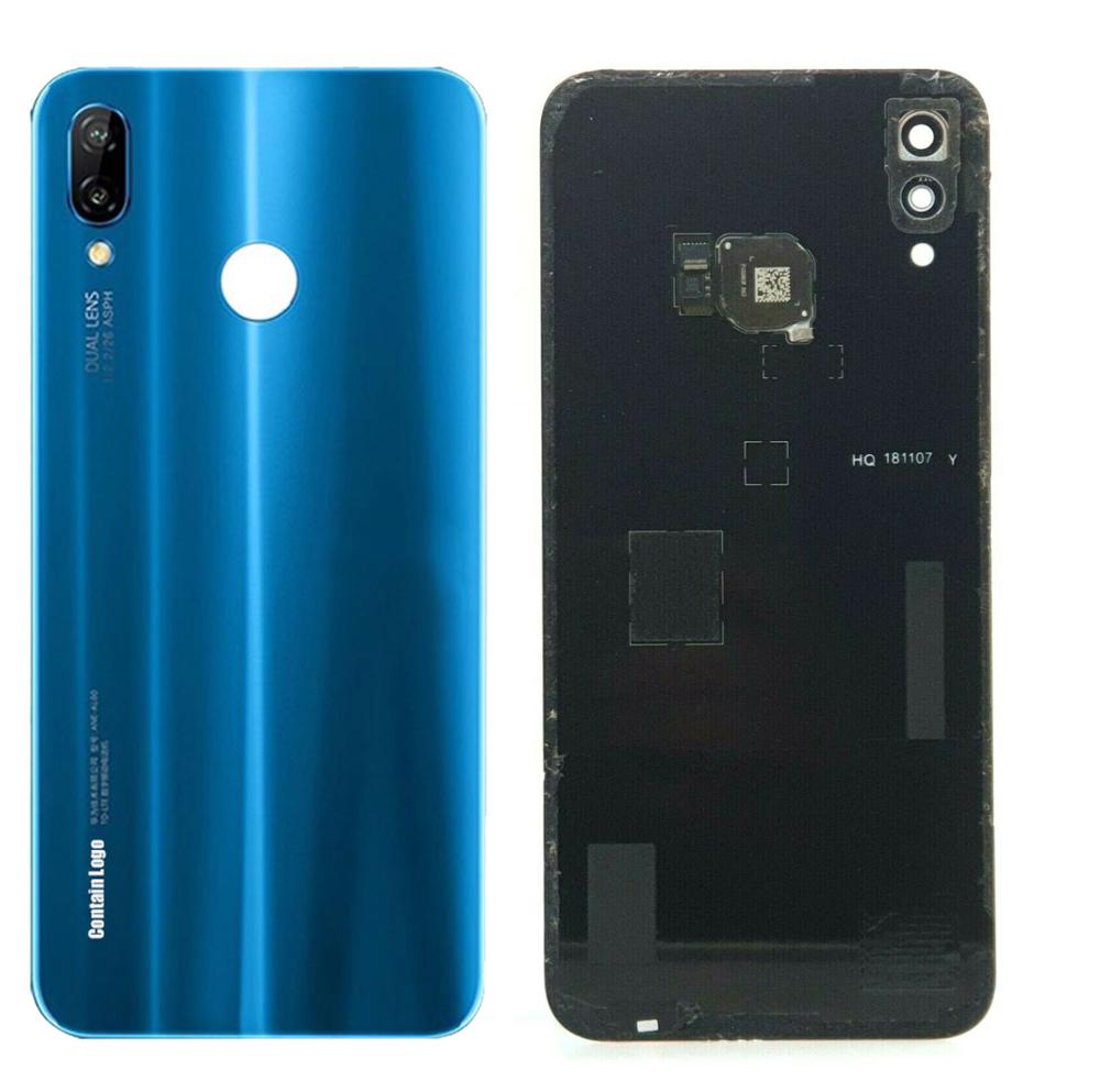 Funda trasera de cristal para Huawei P20 lite, protector de batería con lente de cámara para Huawei P20 Lite Nova 3e