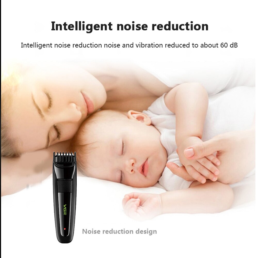 Cortadora de pelo VGR 015, cortadora de pelo para adultos, recargable vía USB, resistente al agua, de 2 a 14mm y 12 velocidades
