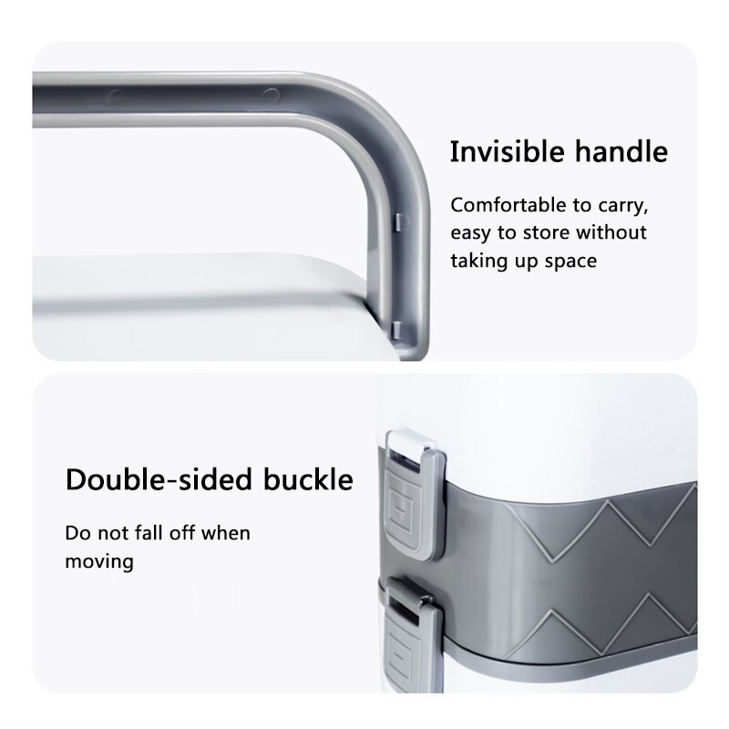 Portable Electric Lunch Box Single/double Layer Mini Food Heating Box Rice Bowl Heating Container Food Warmer Stainless Steel