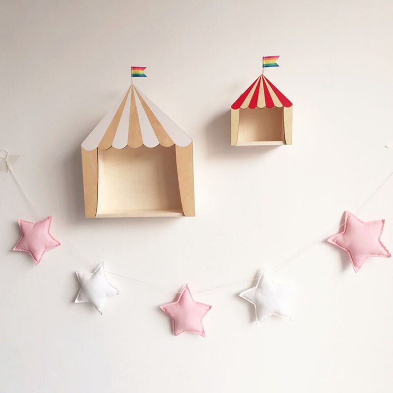 Guirnaldas de estrellas nórdicas hechas a mano para habitación de bebé, decoraciones de pared para habitación de niños, accesorios de fotografía, los mejores , novedad: 7