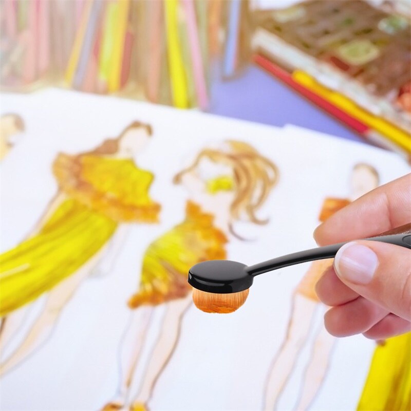 3 pinceles de mezcla diferentes para dibujar y pintar, manijas ergonómicas para tarjetas, plantilla de plástico, Color a base de agua, tinta artesanal, bricolaje