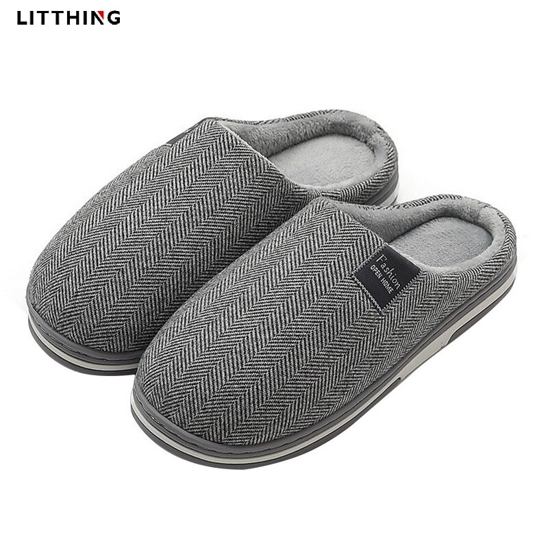 Litthing Vrouwen Winter Warm Bont Slippers Mannen Dames Jongens Meisjes Huis Schoenen Comfort Platte Hak Thuis Indoor Slaapkamer Zapatilla Mujer: gray / 40-41