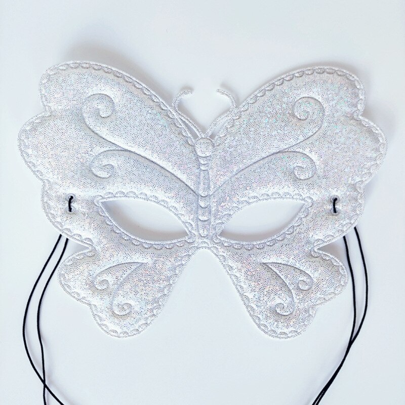 10pcs Women's Butterfly Mask Costume Accessory Halloween Party Cute Dress Up Black Silver Red Gold Easter: Brown