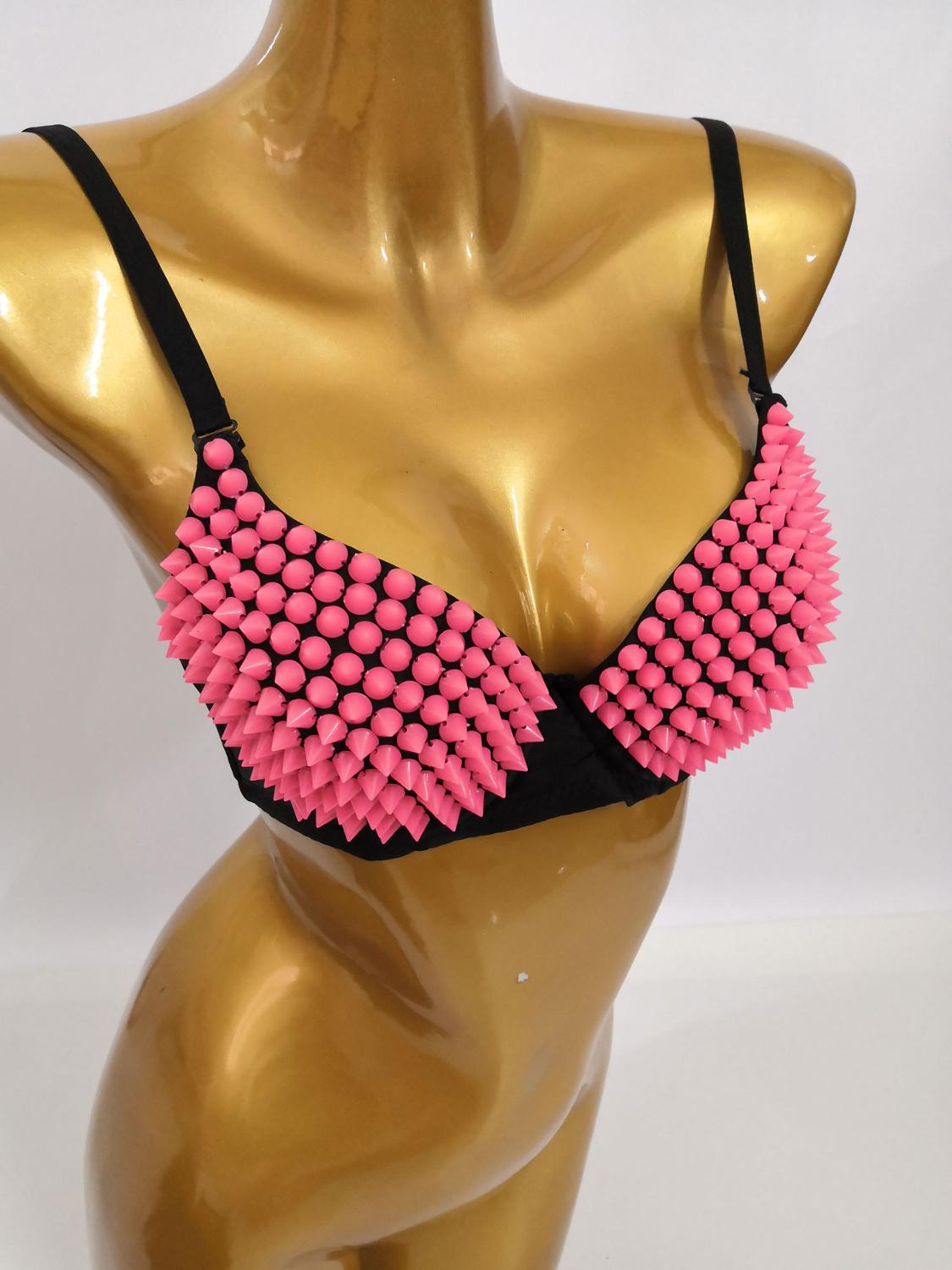 Carnival Showgirl Outfit Showgirl Costume Festival Clothing Rave Outfit #CO2020001: Bra-L