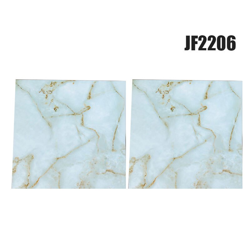 2Pcs Marble Grain Tile Stickers Waterproof Self-Adhesive PVC Wall Floor Stickers Wallpapers for Home Decor 30x30cm QJS S: jf2206