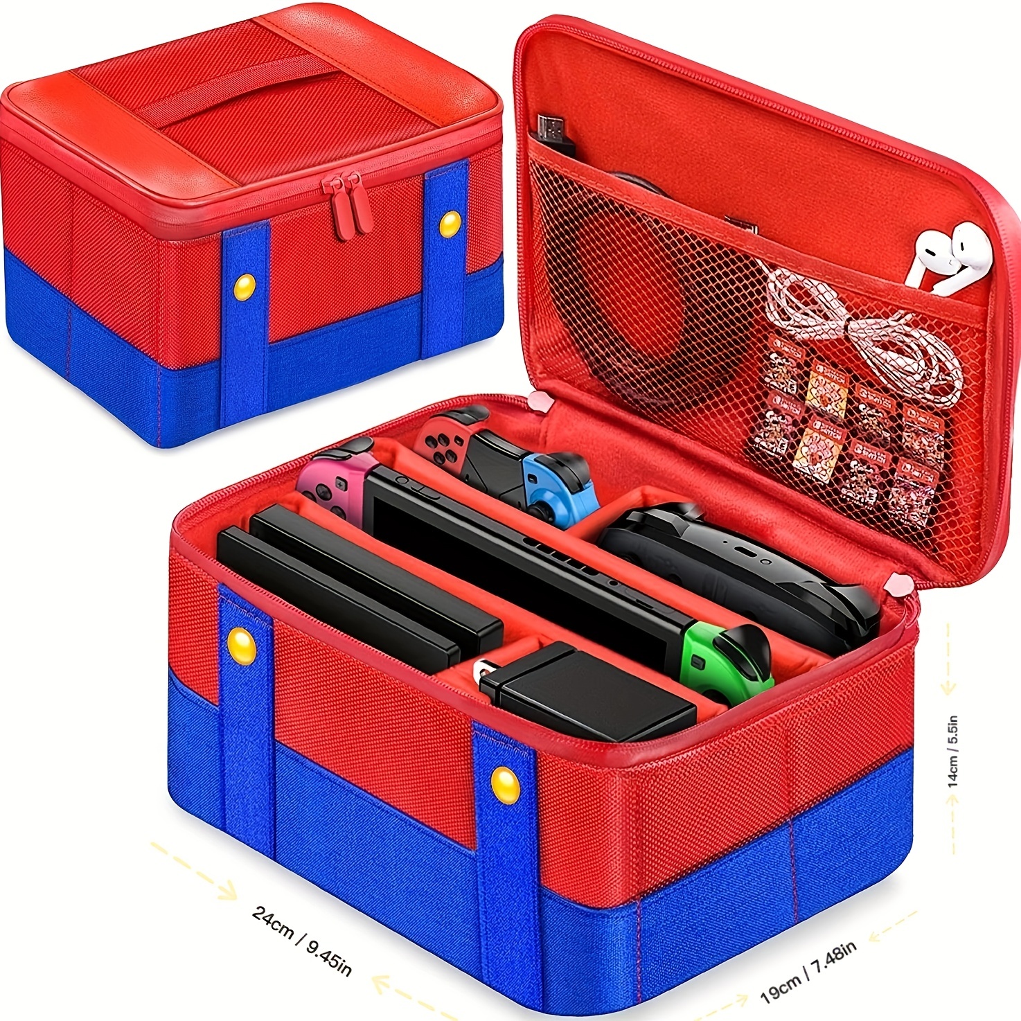 Storage Carrying Bag Compatible With Nintendo Switch/ OLED Soft Shell Protective Travel Case For Console Pro Controller