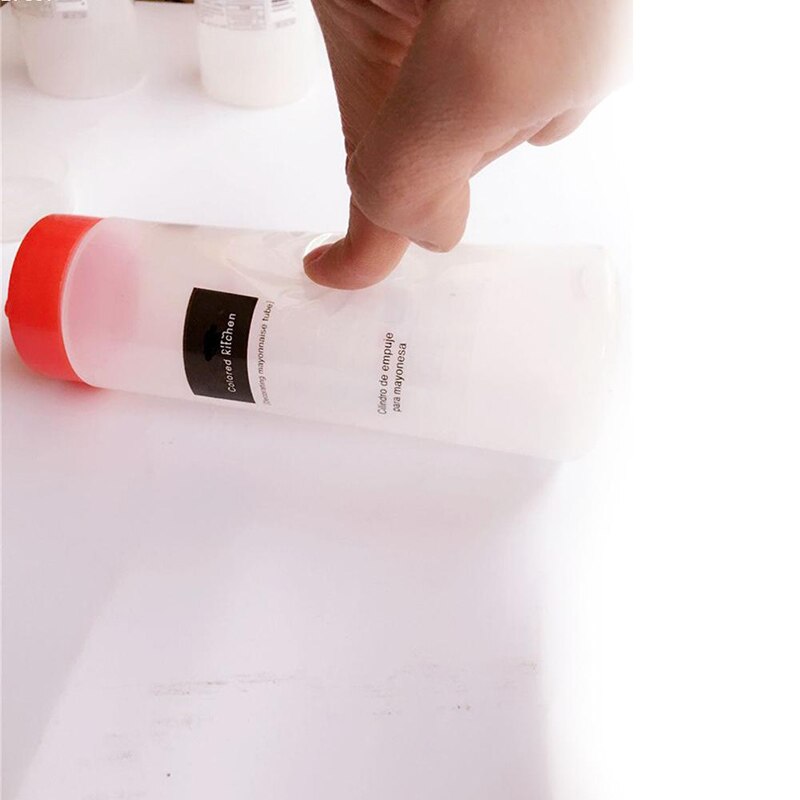 Botella de plástico para cocina, bote de aceite para salsas, accesorios de cocina, Ketchup, herramienta de cocina, 300ml