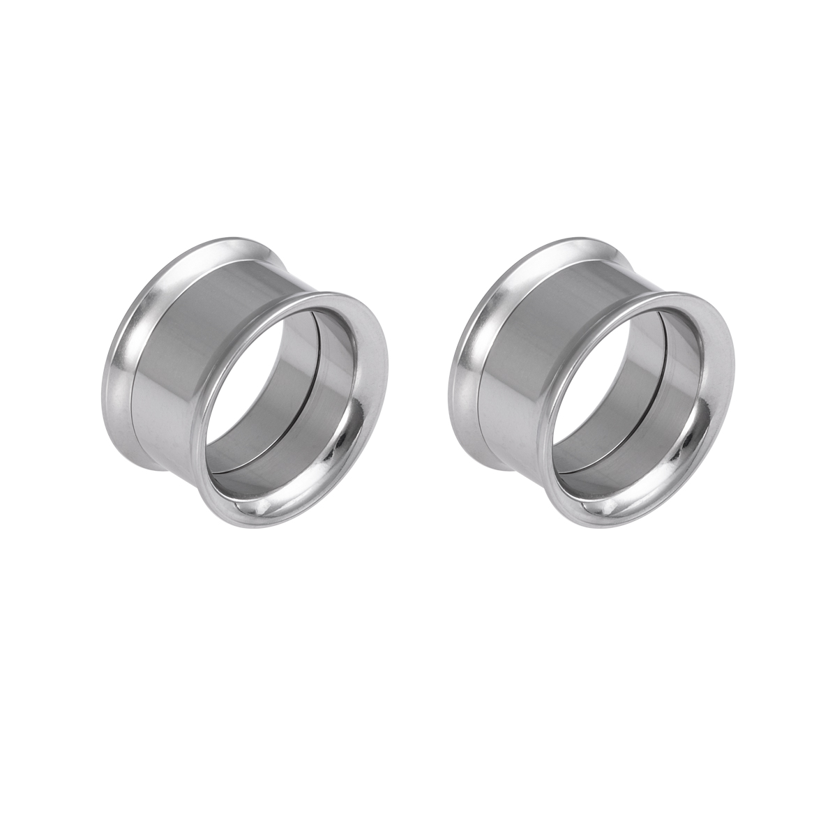 Jauges d'oreille à vis en acier chirurgical, 2 pièces, extenseur de Tunnel, Piercing corporel, bouchons Double évasés, boucles d'oreilles extensibles pour unisexe 3-25mm: Violet / Couleur or jaune pâle