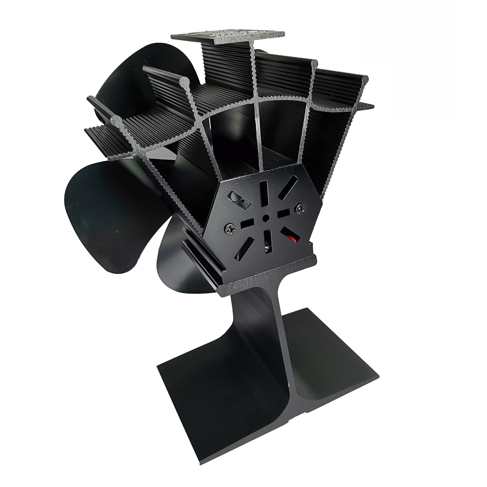 Upgraded 5-Blade Fireplace Fan Thermoelectric Module Wood Stove Fan Heating Stove Circulatory System Fan Grate On The Ear Heater