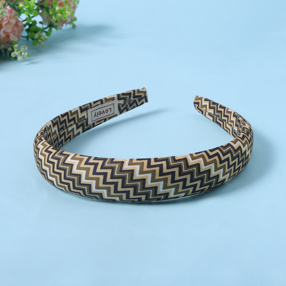 2.5cm Solid Color Plaid Hairband Wide Edge Satin Plaid Sponge Elastic Hair Bands for Women Bandeau Cheveux: Silver