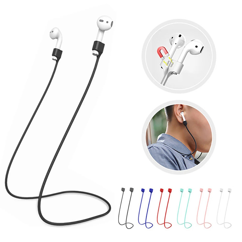 Anti-Verlust-Ohrhörer-Gurt für Airpods Pro 1 2 3, Ohrhörer, Kopfhörer-Halter, Seil, Kabel, Headset, Silikon, Sport-Nacken-Schnur für FreeBuds