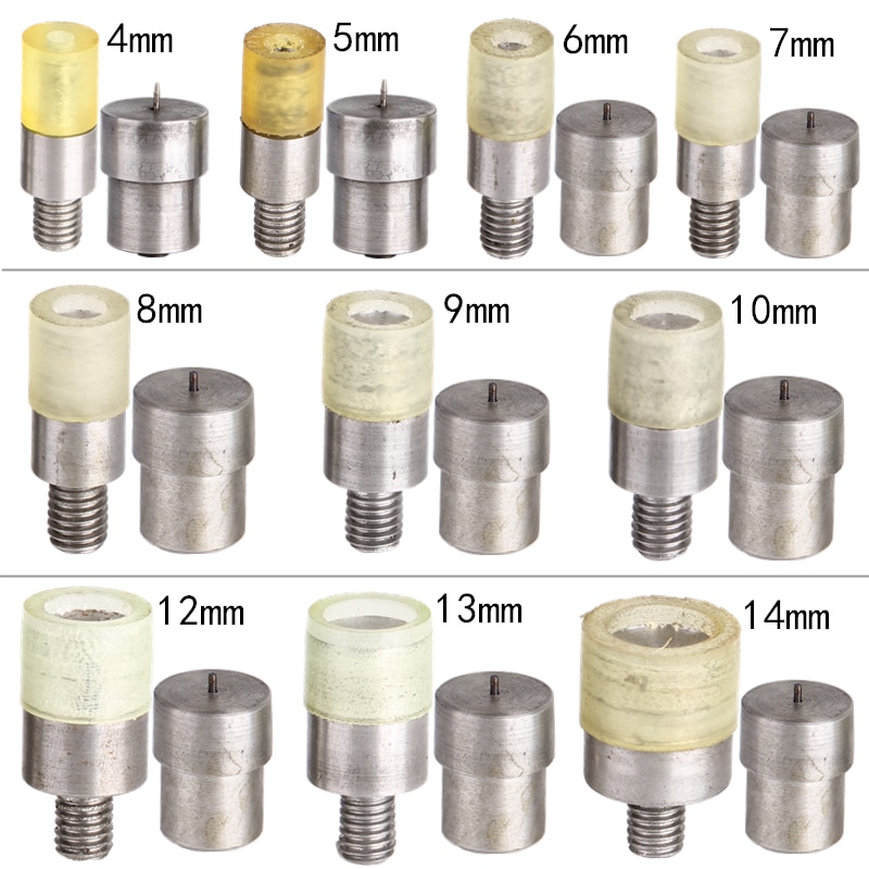 Outil d'installation à Rivets latéraux, bouton à pression manuelle, bouton pour vêtements et accessoires 4mm 5mm 6mm 7mm 8mm 9mm 10mm 12mm 13mm 14mm 15mm