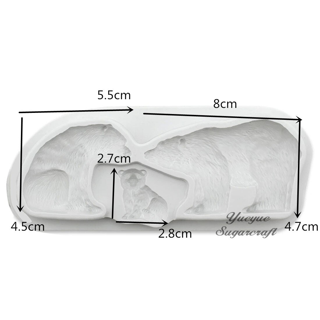 Orso polare Pinguino Di Natale della torta del silicone della muffa del fondente strumenti di decorazione della torta di cioccolato fondente strumenti di stampi in resina: polare orso