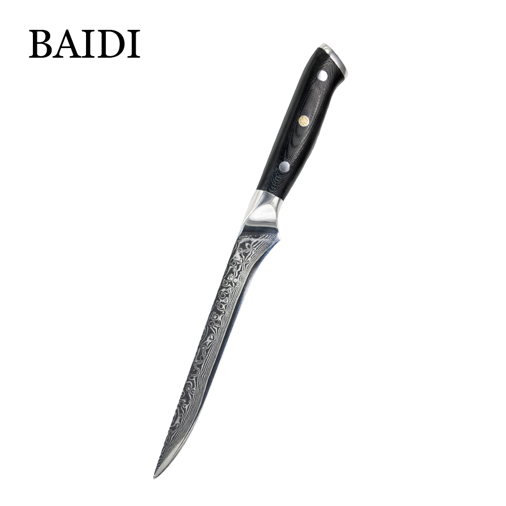 Kitchen Knives 8 inch Damascus Steel Chef Knife set Utility Cleaver Knives Meat Japanese Santoku Knife Cooking Slicing Knife: 6 inch boning