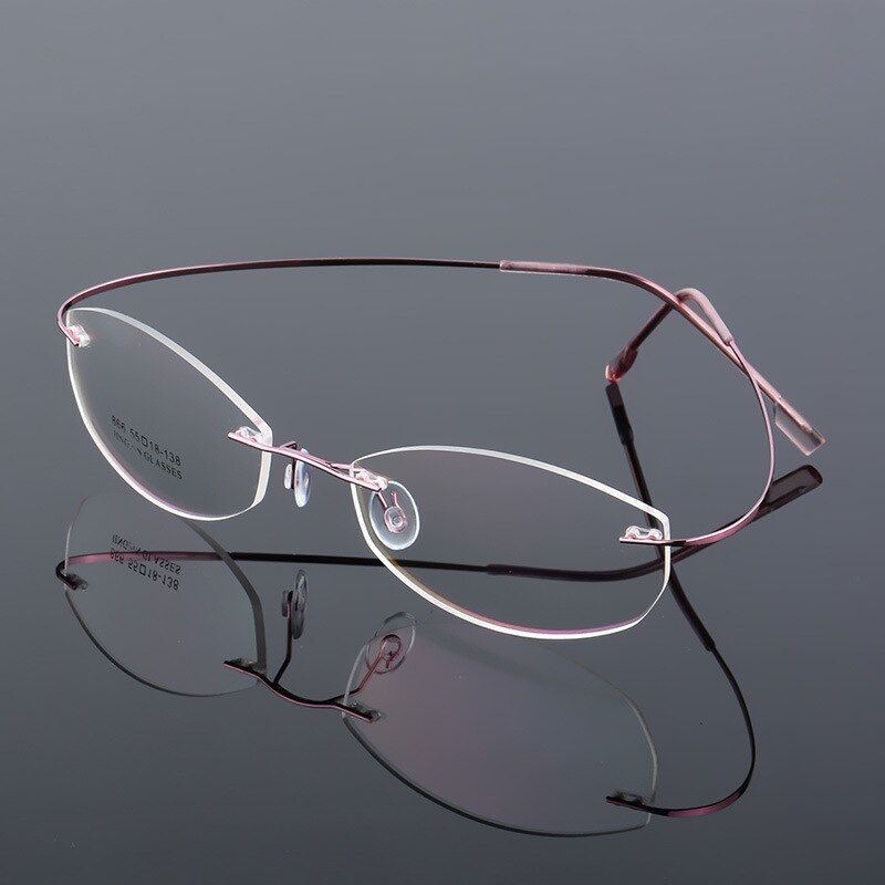 Rimless Glasses Ultralight Eyeglasses Frames Memory Titanium Rimlessnearsighted glasses Women Presbyopic Eyeglasse Brand